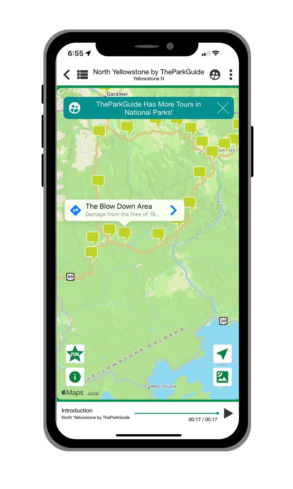 TheParkGuide - tour map view