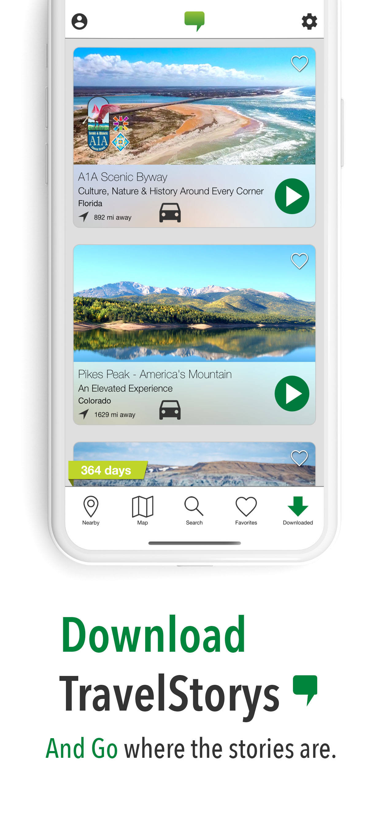 TravelStorys app - download tours