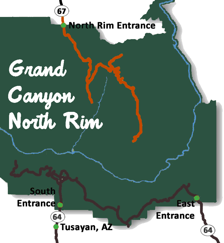 Grand Canyon North Rim Tour Route Map